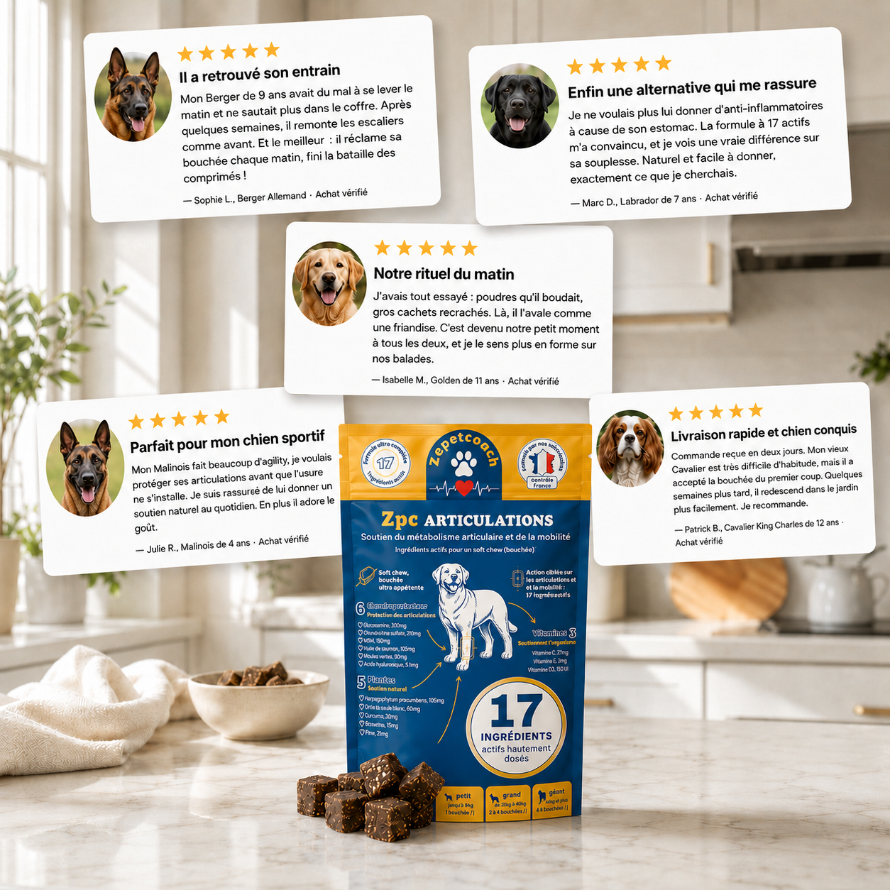 Zepetcoach® Soutien Articulaire Premium Chien